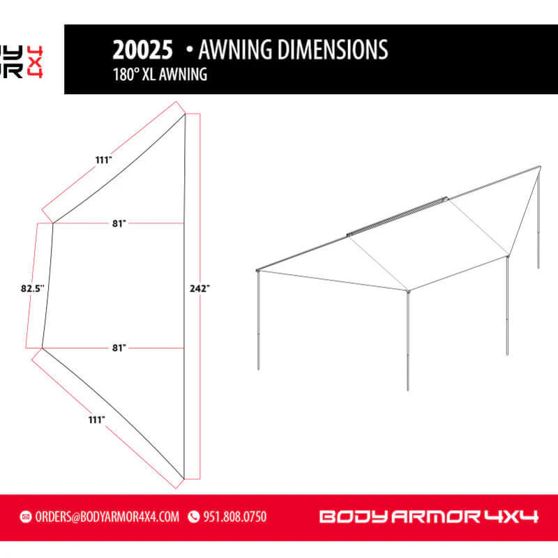 Sky Ridge 180XL Awning With Mounting Brackets - Image 9