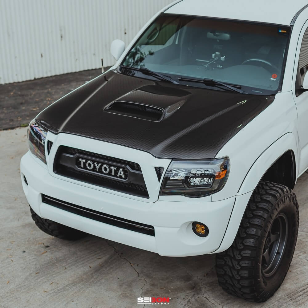 TR-Style Carbon Fiber Hood Fits 2005-2011 Toyota Tacoma - Image 10