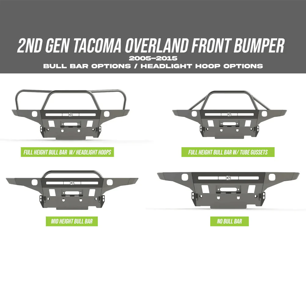 Overland Series Front Bumper Fits 2005-2015 Toyota Tacoma - Image 13
