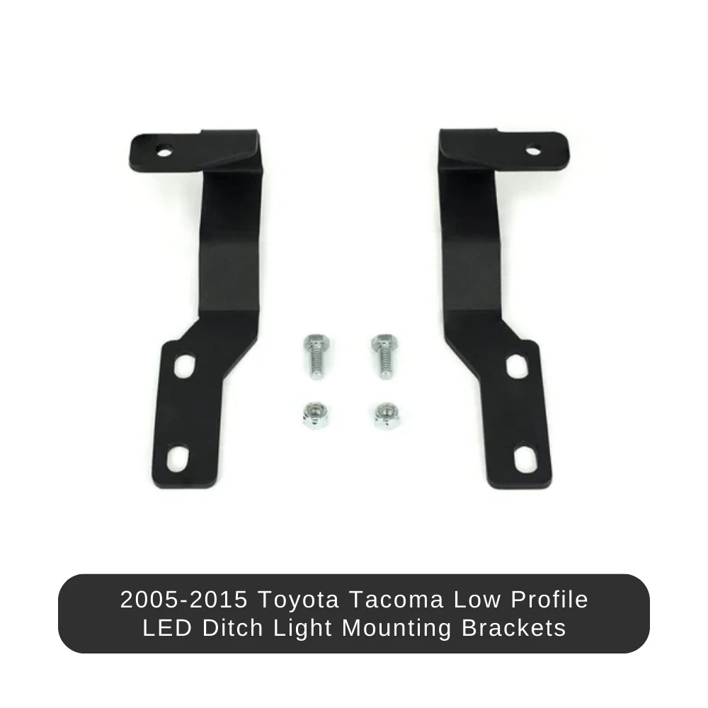 Low Profile LED Ditch Light Brackets Kit Fits 2005-2023 Toyota Tacoma - Image 2
