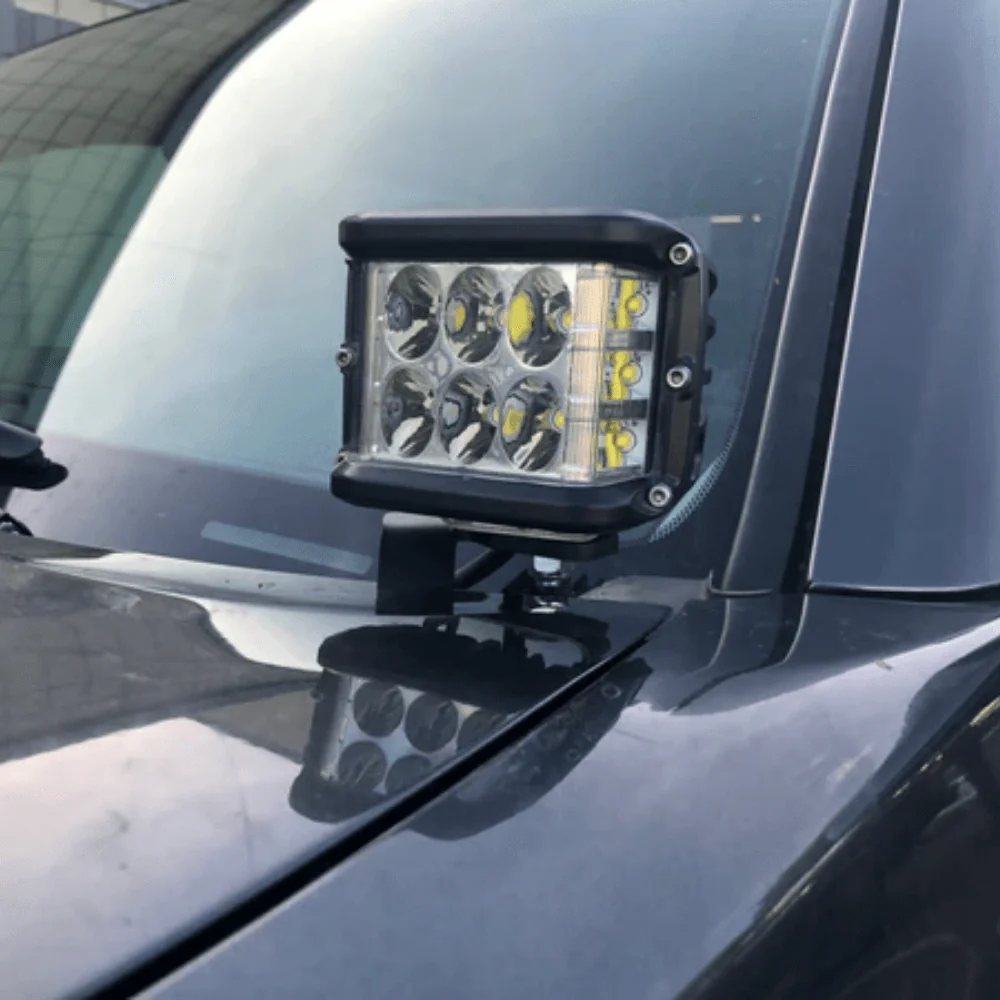 Low Profile LED Ditch Light Brackets Kit Fits 2005-2023 Toyota Tacoma - Image 6