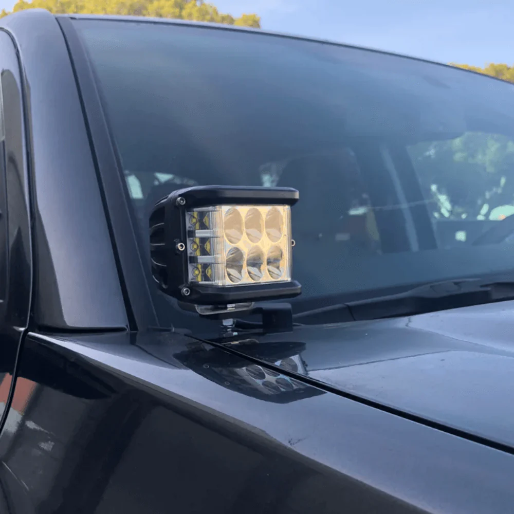 Low Profile LED Ditch Light Brackets Kit Fits 2005-2023 Toyota Tacoma - Image 7