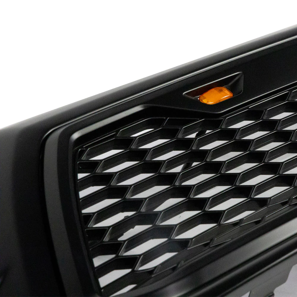 Raptor Style Mesh Grille With 3 Amber LED Lights Fits 2012-2015 Toyota Tacoma - Image 2