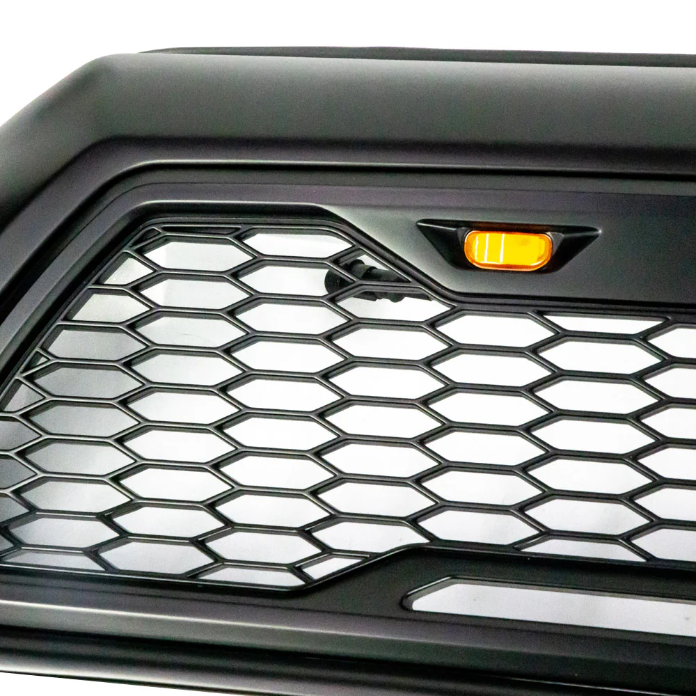 Raptor Style Mesh Grille With 3 Amber LED Lights Fits 2012-2015 Toyota Tacoma - Image 3