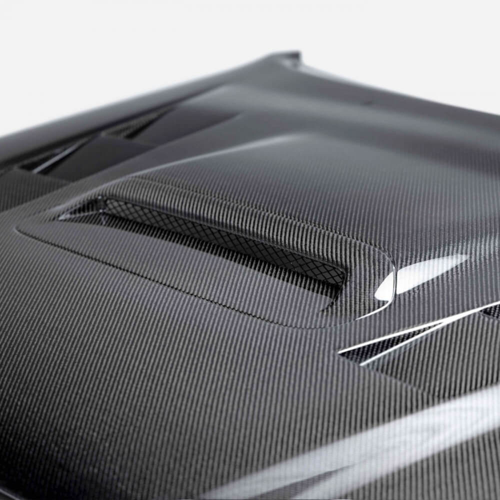 TS-Style Carbon Fiber Hood Fits 2012-2015 Toyota Tacoma - Image 3