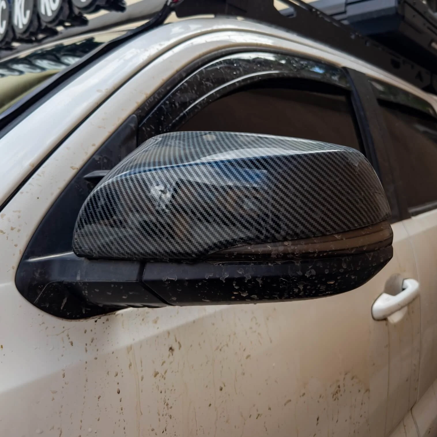 Carbon Fiber Mirror Caps Fits 2016-2023 Toyota Tacoma - Image 5