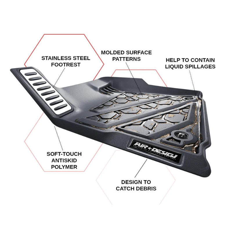 Front and Rear Floor Liner Set Fits 2016-2023 Toyota Tacoma - Image 6
