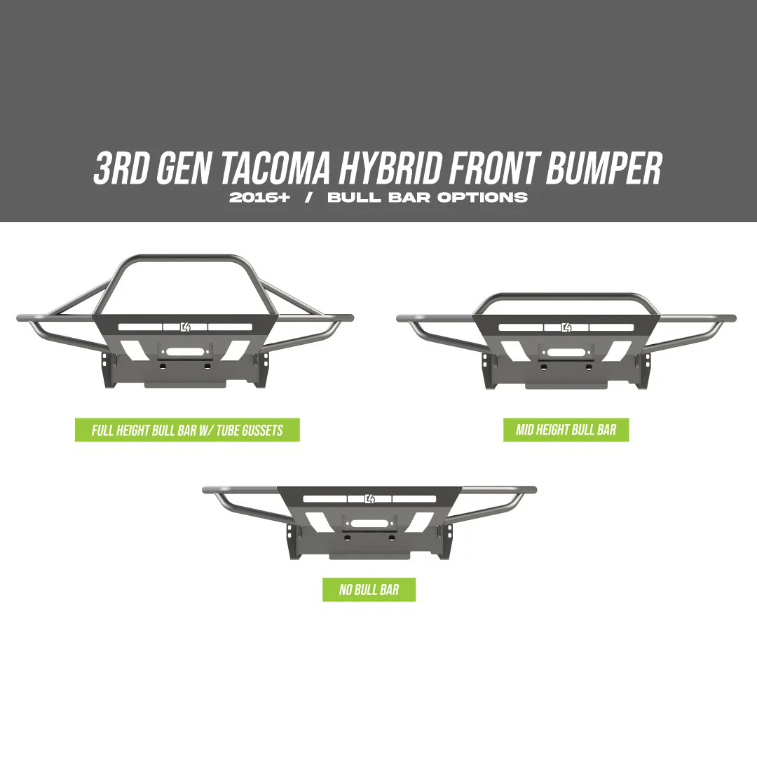 Hybrid Front Bumper Fits 2016-2023 Toyota Tacoma - Image 8