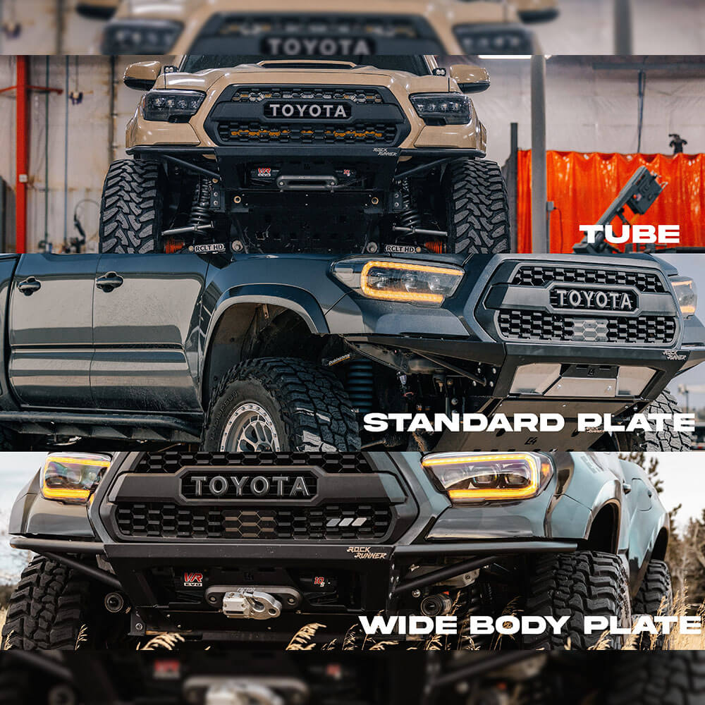 Rock Runner Front Skid Plate w/Cross Member Delete Fits 2016-2023 Toyota Tacoma - Image 5