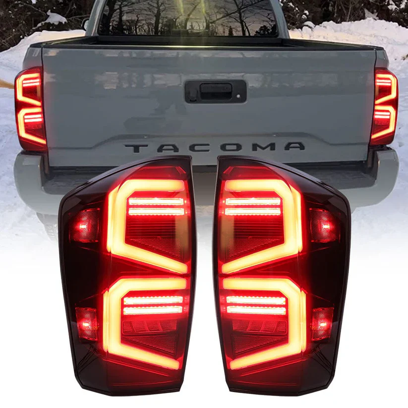 Smoked LED Tail Lights Fits 2016-2023 Toyota Tacoma
