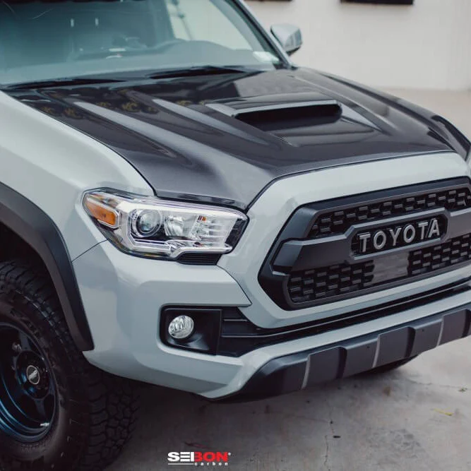 TR-Style Carbon Fiber Hood Fits 2016-2023 Toyota Tacoma - Image 9