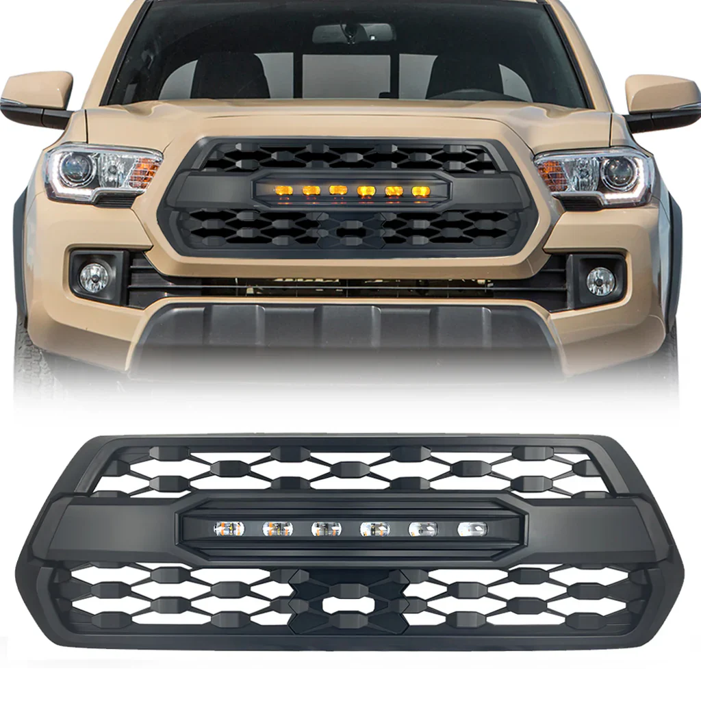 TRD PRO Style Front Grille w/ LED Off-Road Lights Fits 2016-2023 Toyota Tacoma - Image 2