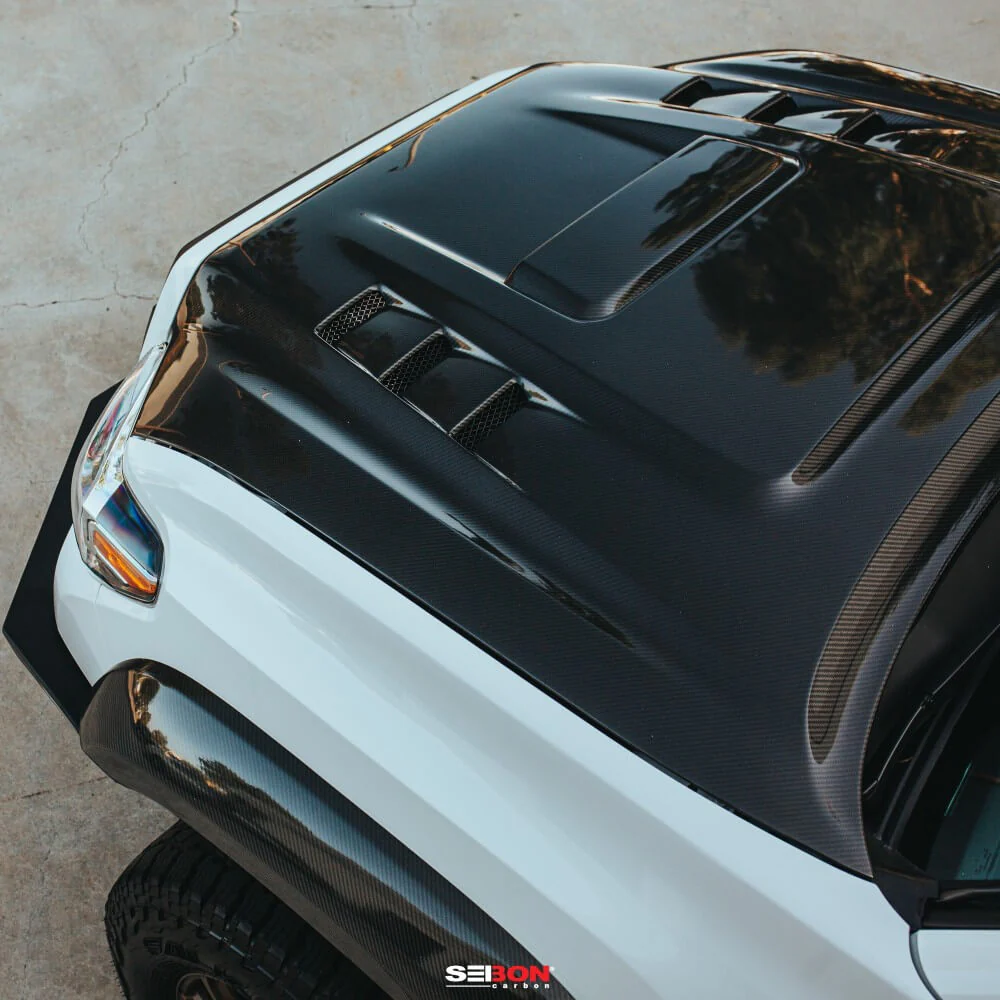 TS-Style Carbon Fiber Hood Fits 2016-2023 Toyota Tacoma - Image 11