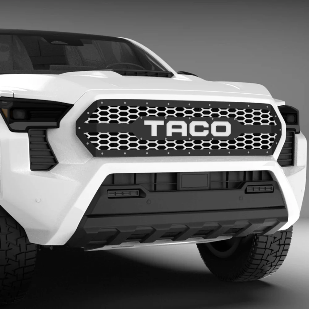 Double Layered Grille w/ Custom Text Fits 2024+ Toyota Tacoma - Image 2