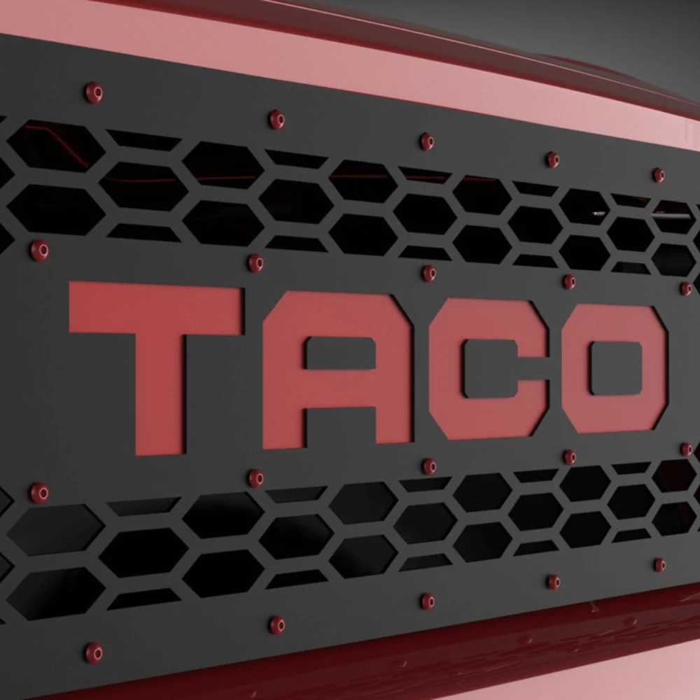Honeycomb Grille Insert w/ Custom Text Fits 2024+ Toyota Tacoma - Image 2