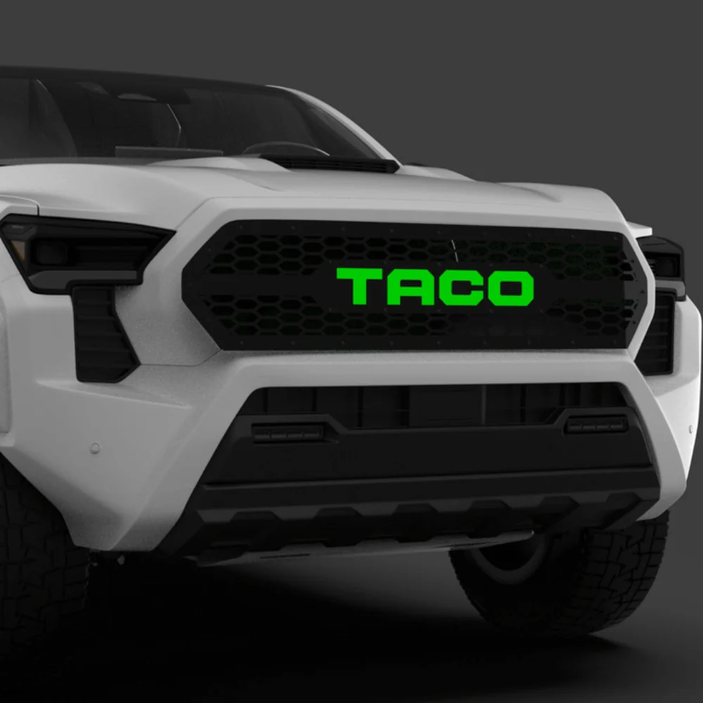Honeycomb Grille Insert w/ LED Custom Text Fits 2024+ Toyota Tacoma - Image 3
