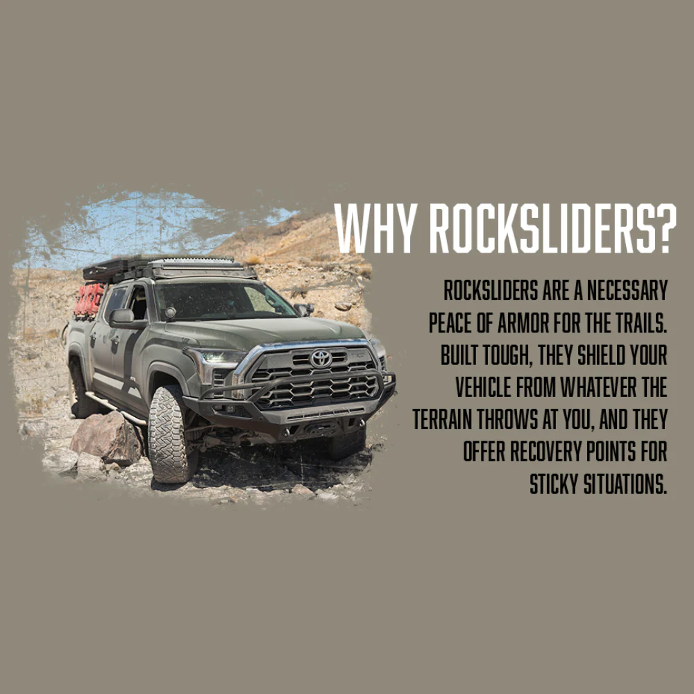 Overland Bolt-On Rock Sliders Fits 2024+ Toyota Tacoma - Image 8