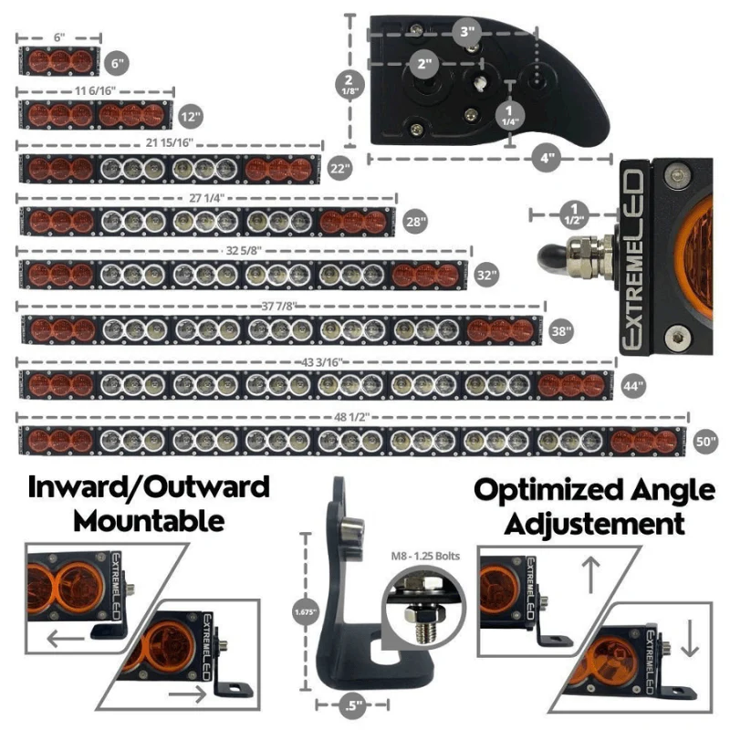 28" X6 Amber/White 150w Combo Beam Led Light Bar & Harness Kit - Image 3