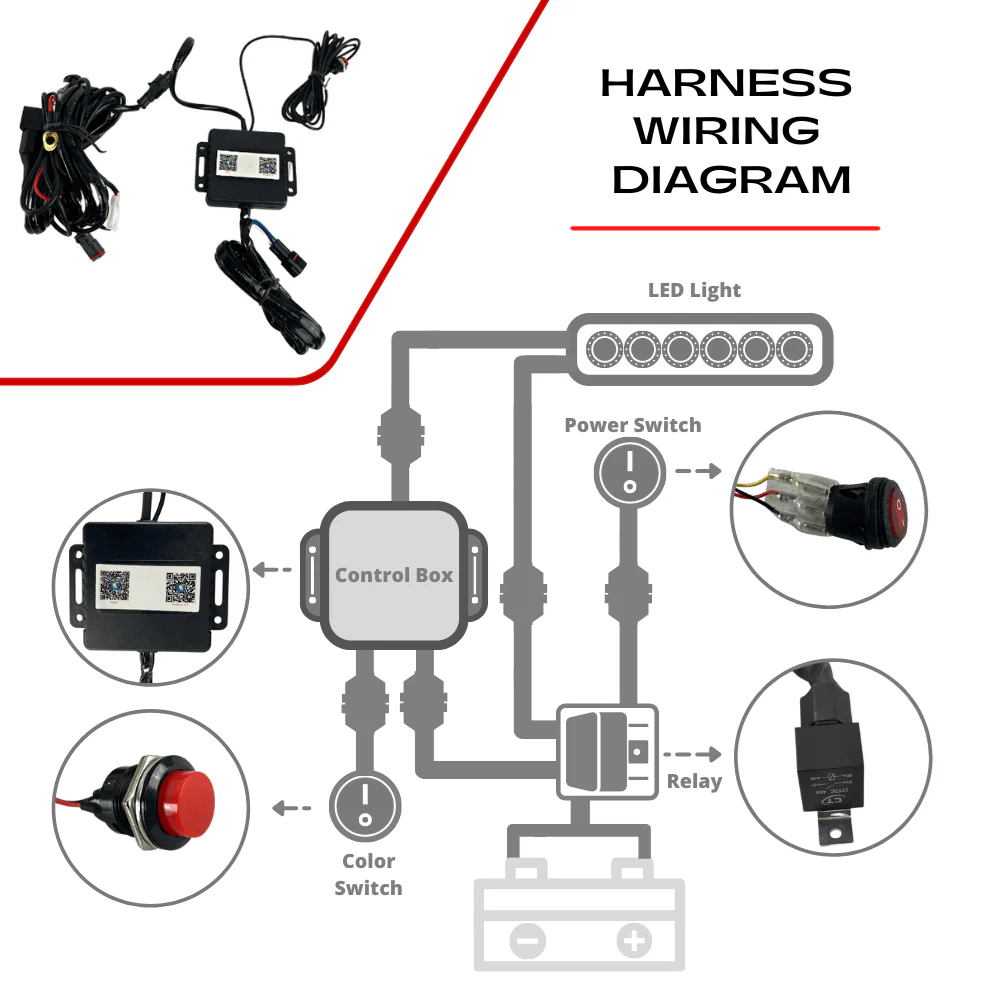 40" Extreme Series Low Profile Combo RGB Light Bar & Harness Kit - Image 9