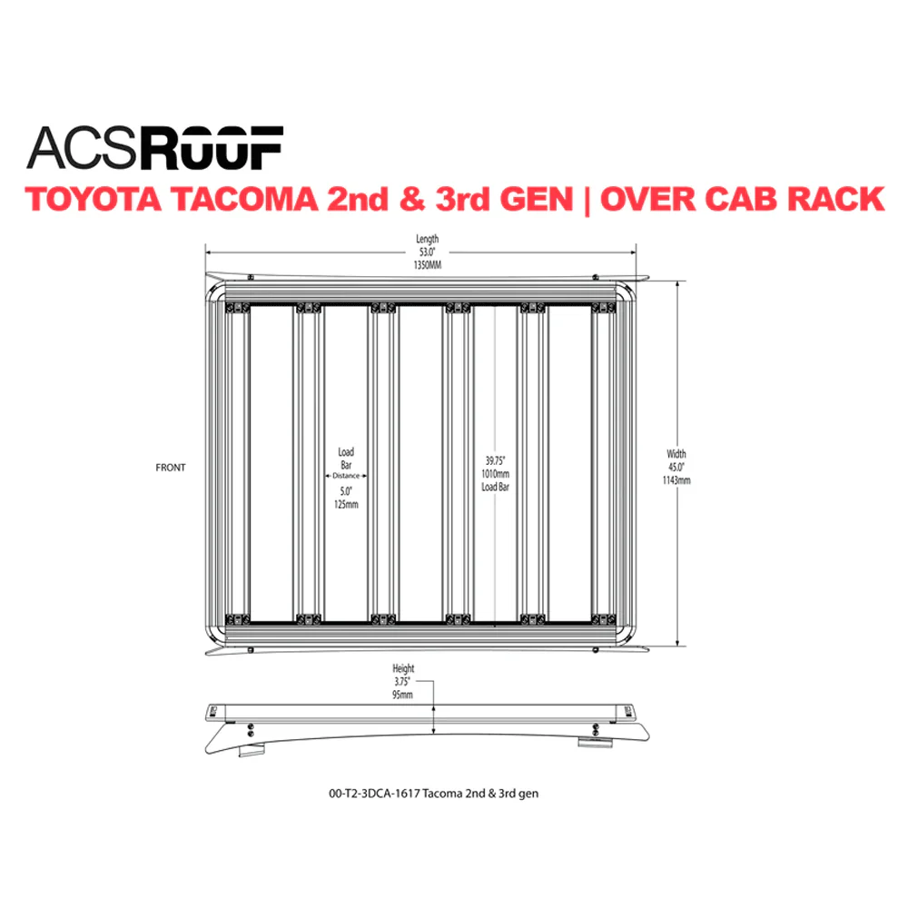 ACS ROOF | Over Cab Platform Rack Fits 2005-2023 Toyota Tacoma - Image 12