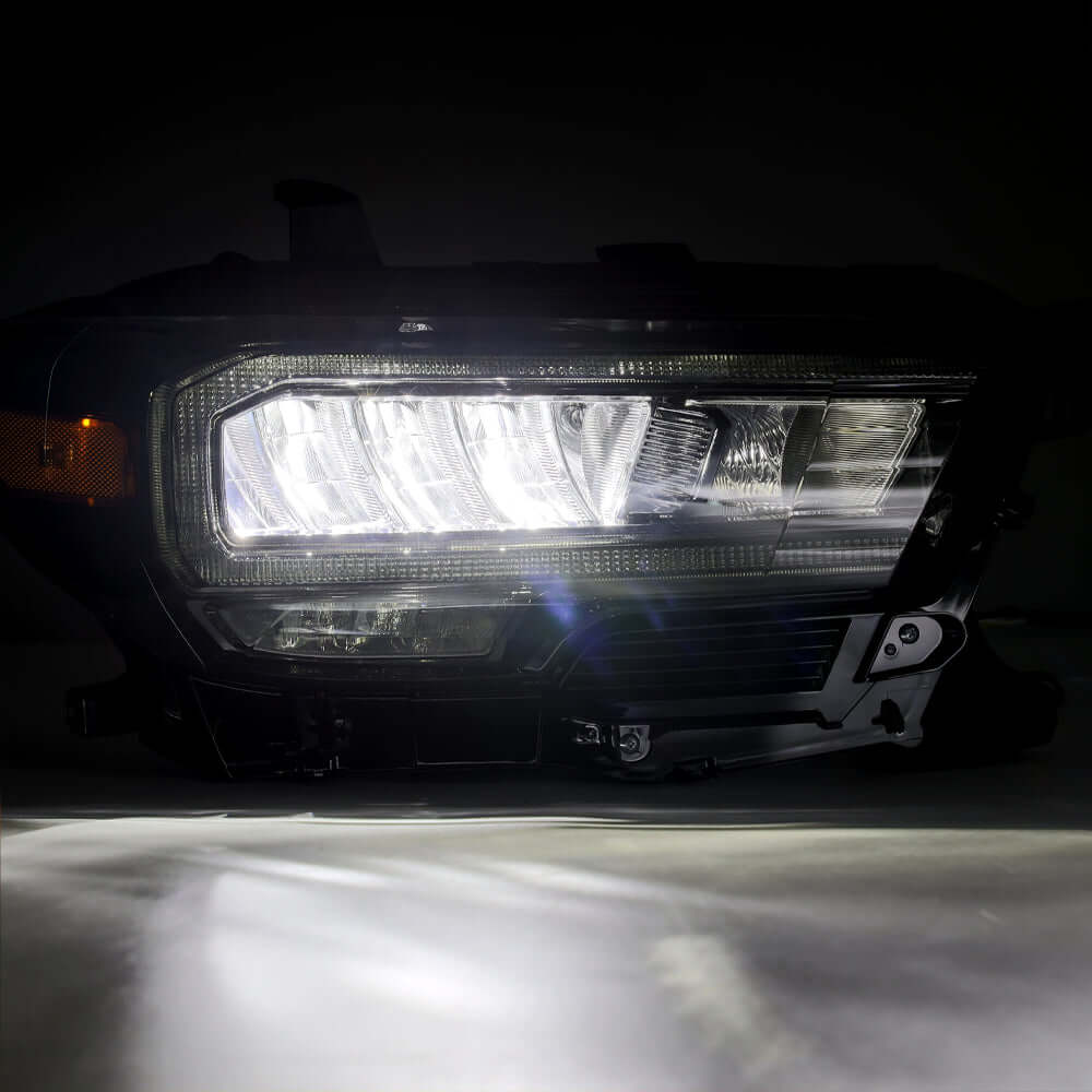 TCMBST TRD Pro-Style LED Headlights | Clear DRL - BLACK Fits 2016-2023 Toyota Tacoma - Image 4