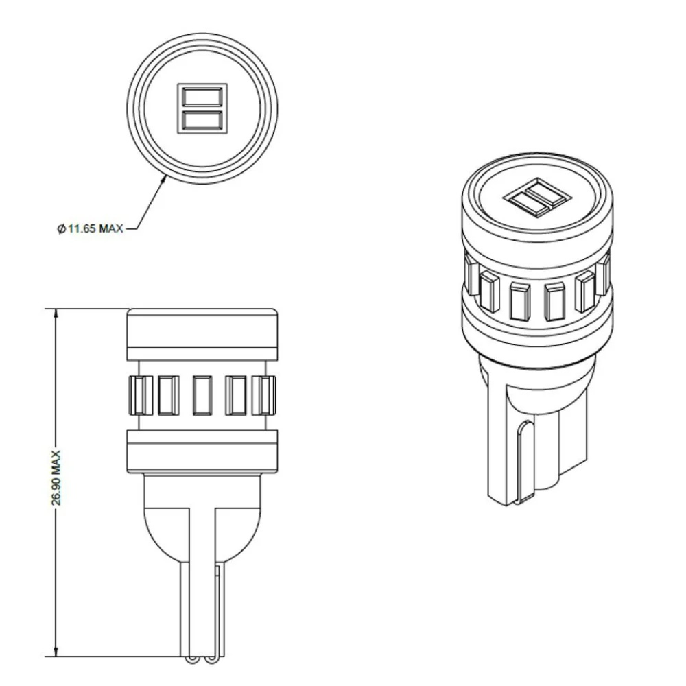 HP SERIES LED BULB AMBER 194 - Image 5