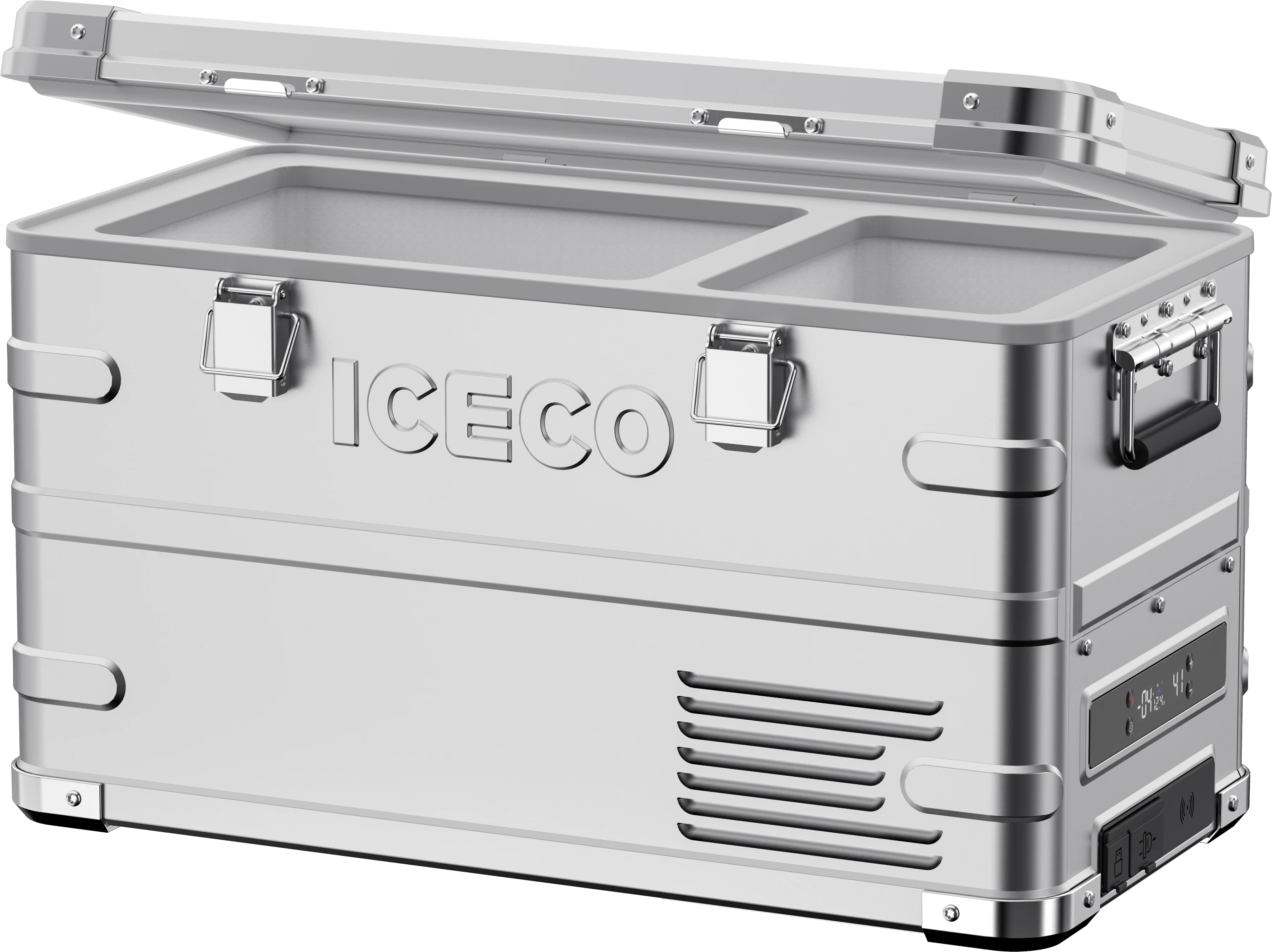 APL35 Dual Zone Aluminum Silver Fridge | ICECO | 35 LT - Image 2