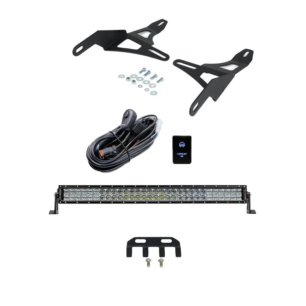 32" Lower Bumper Flush Slim Light Bar Mounting Brackets Fits 2016-2023 Toyota Tacoma - Image 14