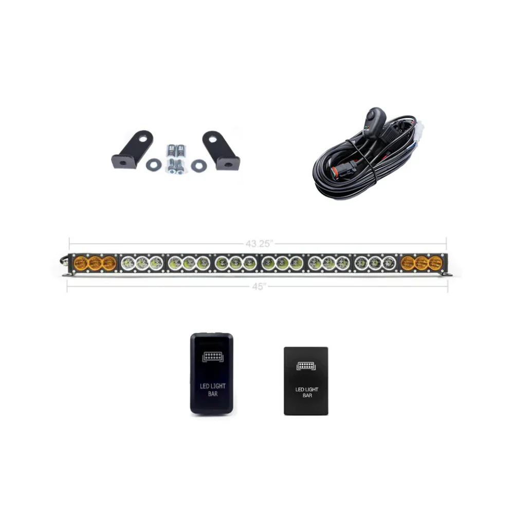 Dual Function Amber/White Led Light Bar Prinsu Mounting Bracket Kit - Image 3
