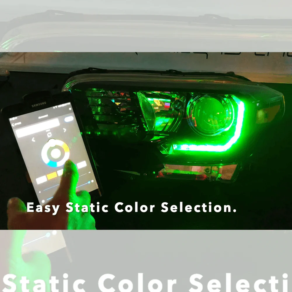 Dynamic ColorSHIFT RGB+A Headlight DRL Kit Fits 2016-2023 Toyota Tacoma - Image 14
