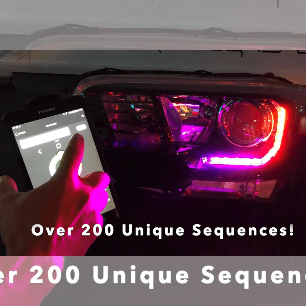 Dynamic ColorSHIFT RGB+A Headlight DRL Kit Fits 2016-2023 Toyota Tacoma - Image 16