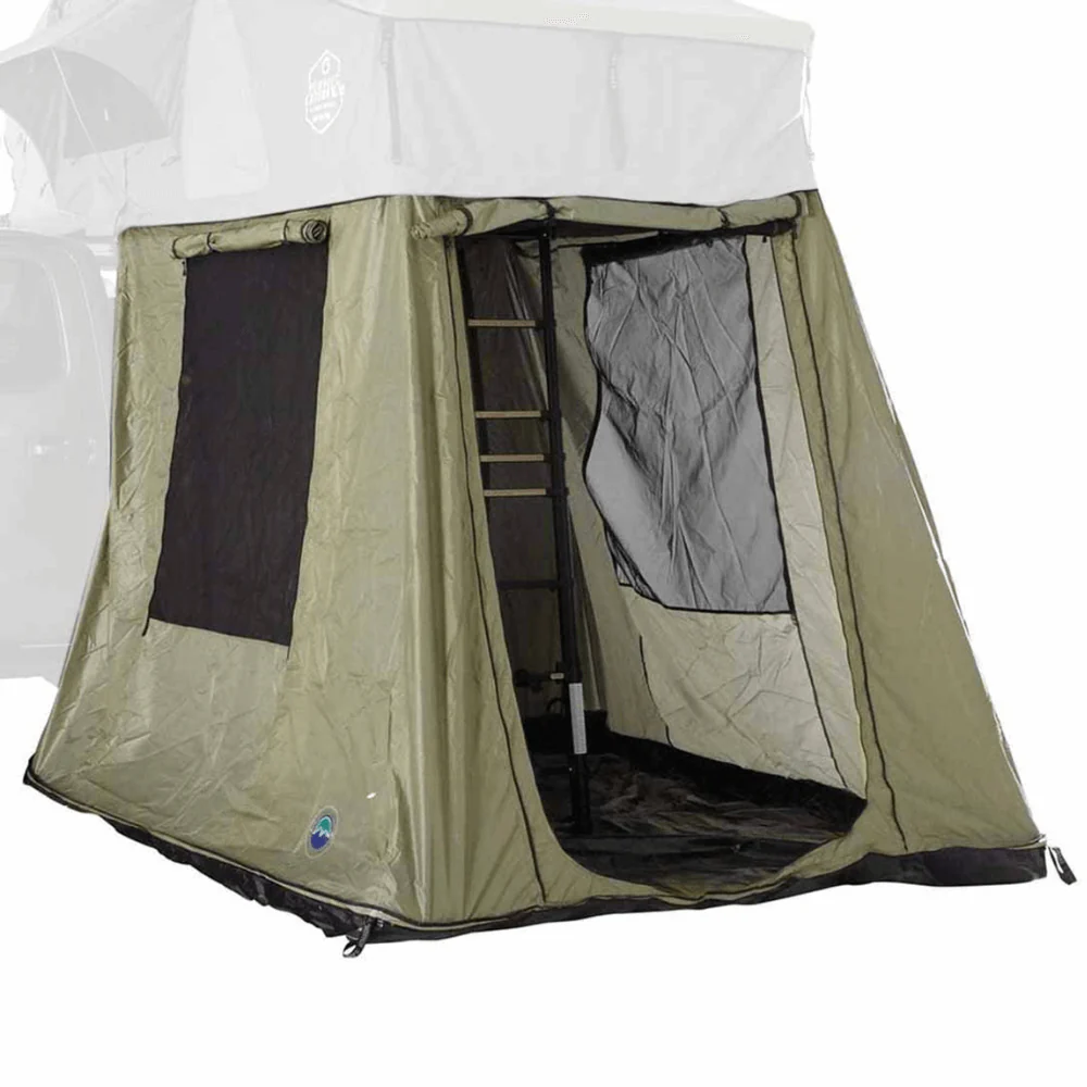 HD Nomadic 2 Extended Soft Shell Roof Top Tent, Grey Body & Green Rainfly - Image 18