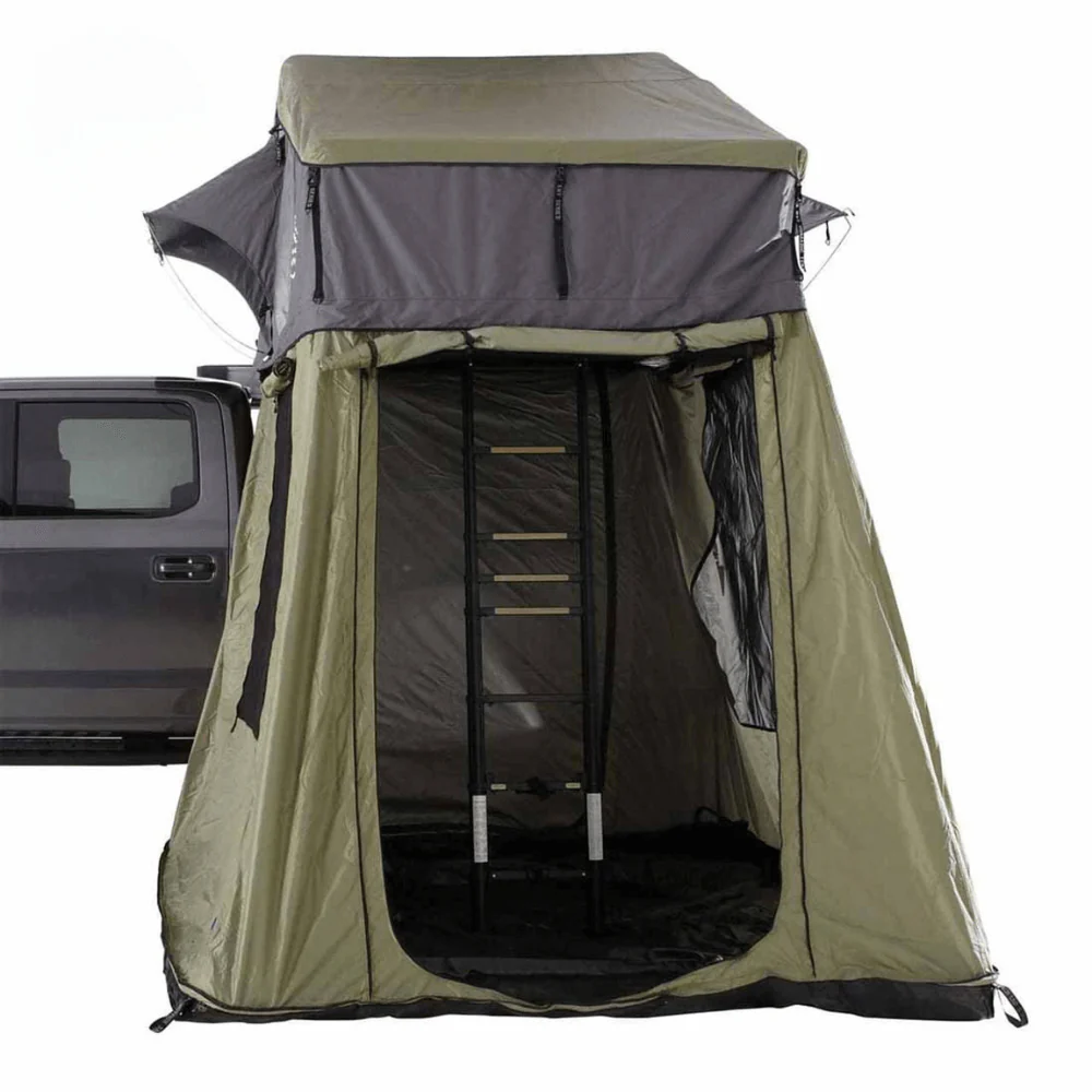 HD Nomadic 2 Roof Top Tent Annex Green Base With Black Floor & Travel Cover - Image 11