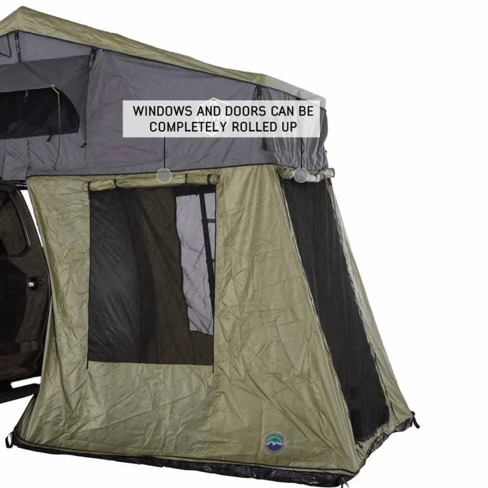 HD Nomadic 2 Roof Top Tent Annex Green Base With Black Floor & Travel Cover - Image 2