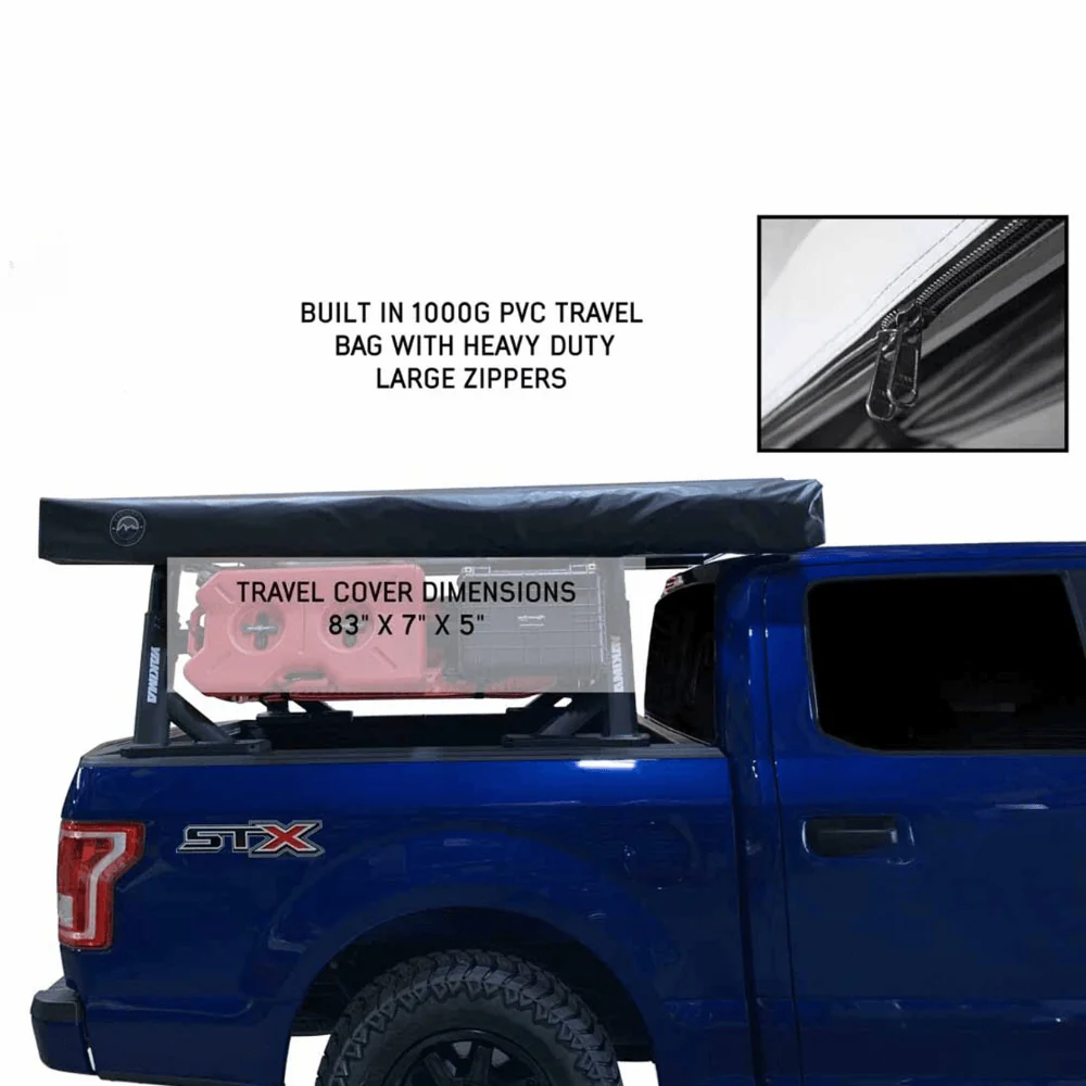 HD Nomadic 270 LT Awning - Dark Gray With Black Travel Cover Universal - Image 18