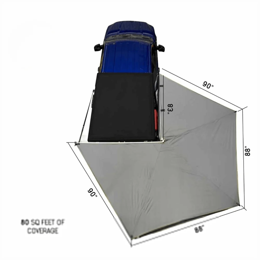 HD Nomadic 270 LT Awning - Dark Gray With Black Travel Cover Universal - Image 7