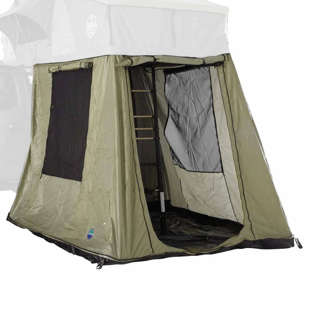 HD Nomadic 3 Roof Top Tent Annex Green Base With Black Floor & Travel Cover