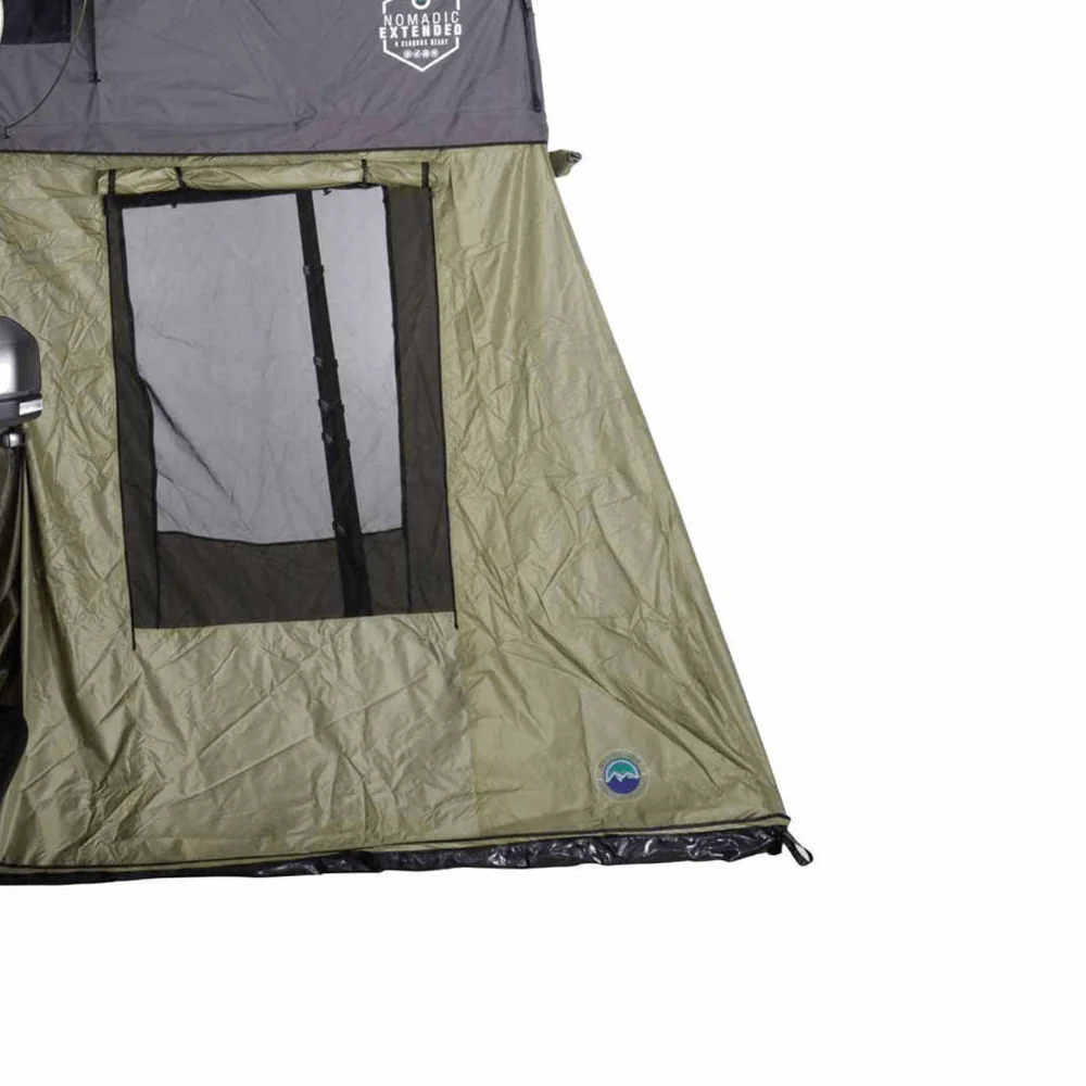 HD Nomadic 3 Roof Top Tent Annex Green Base With Black Floor & Travel Cover - Image 10