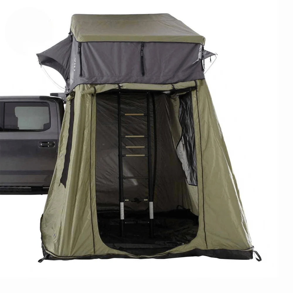 HD Nomadic 3 Roof Top Tent Annex Green Base With Black Floor & Travel Cover - Image 11