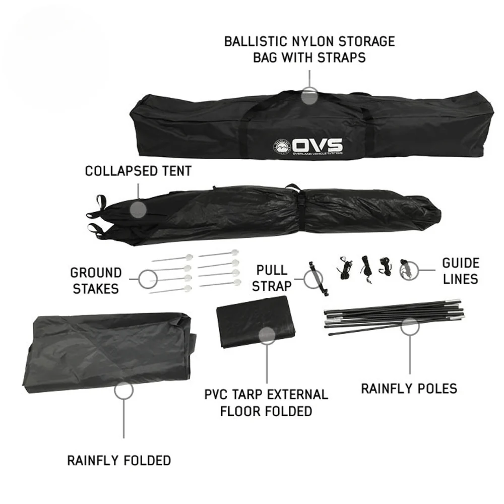 Hub Centric Ground Tent - Black Body & Grey Rainfly - Image 16