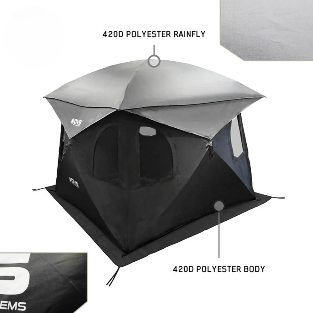 Hub Centric Ground Tent - Black Body & Grey Rainfly - Image 2