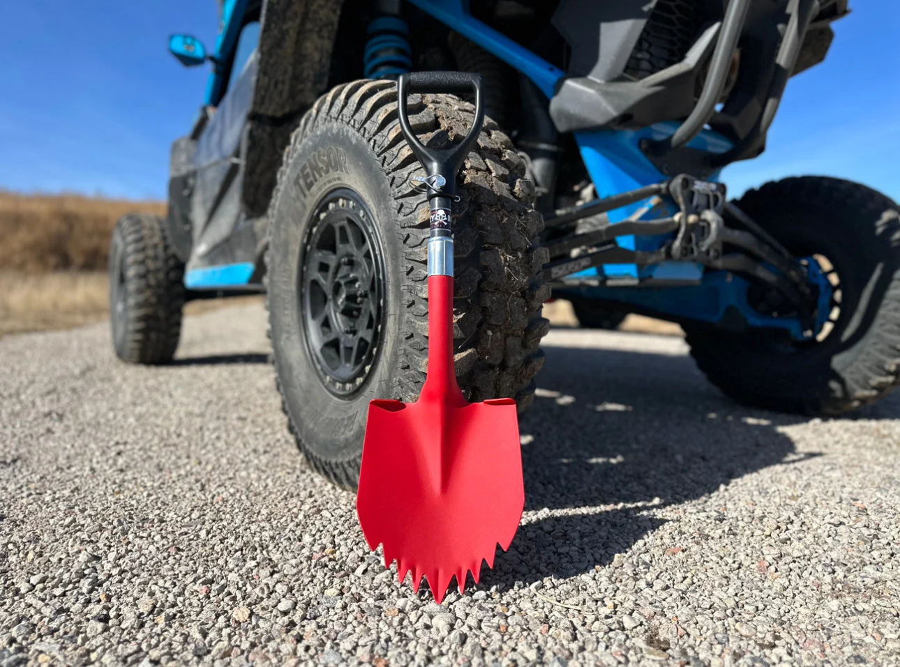 Krazy Beaver Mini Shovel | Textured Red Head / Black Handle | + Guard - Image 2