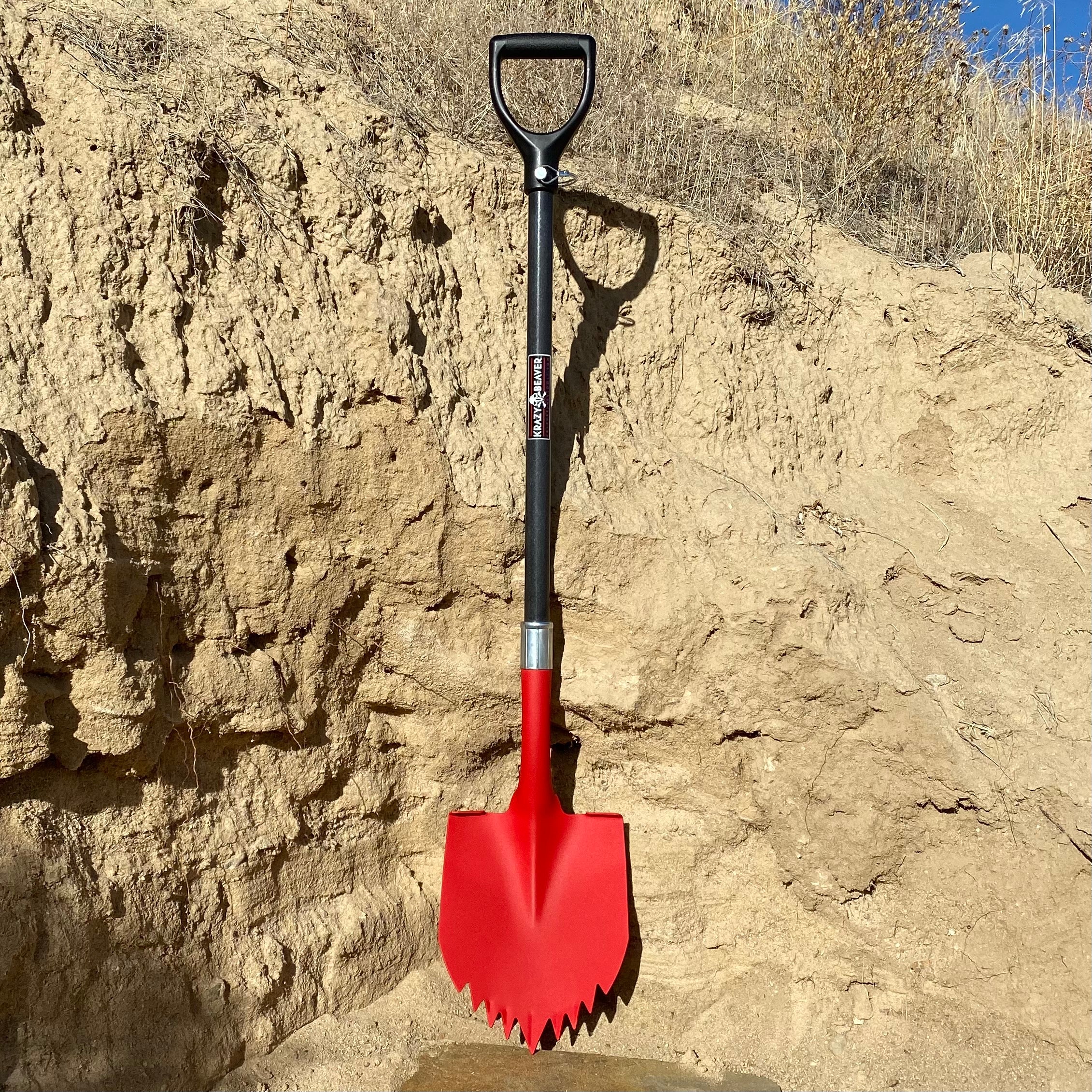 Krazy Beaver Shovel | Textured Red Head / Black Handle | XL - Image 3