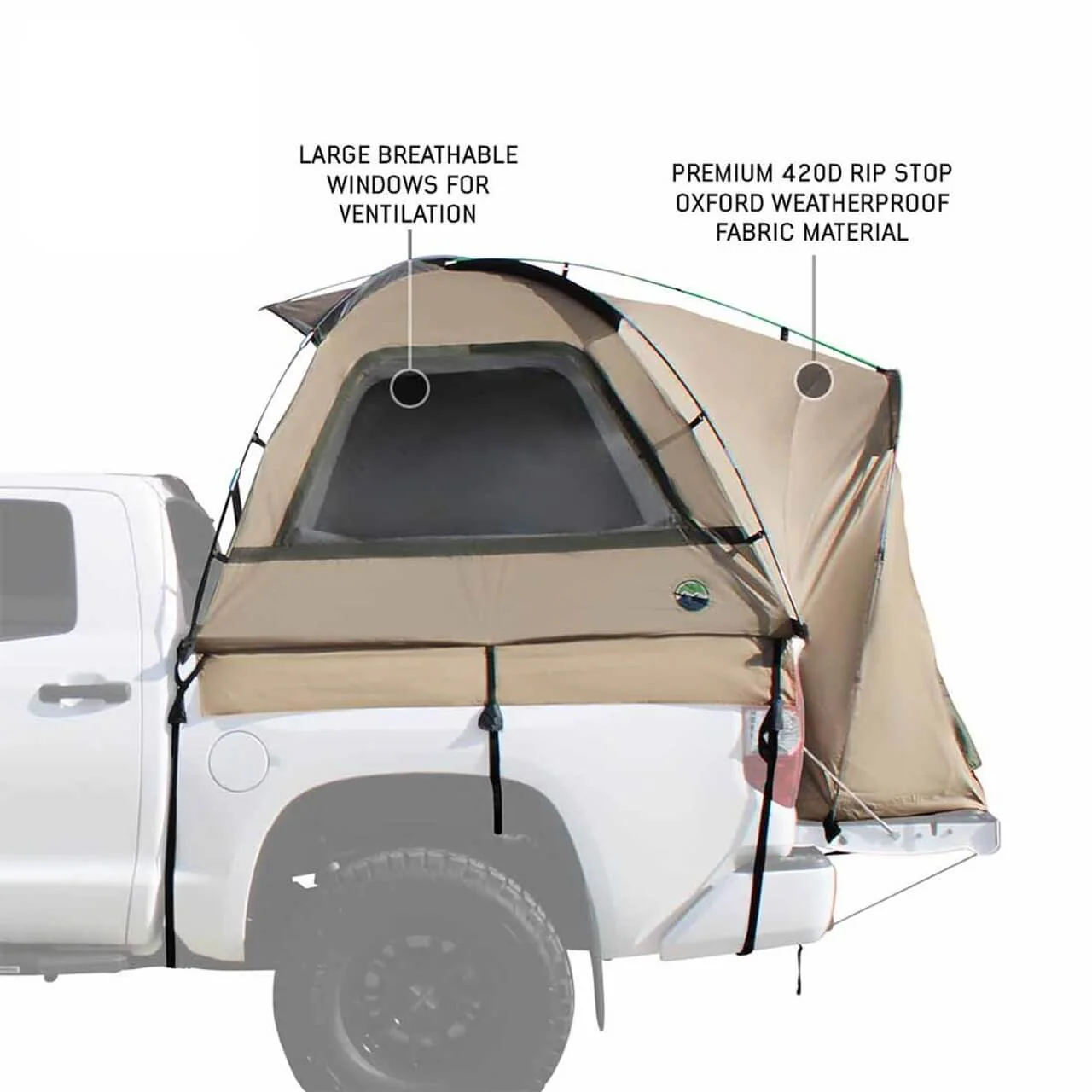 LD TACT Bed Tent, Tan Body & Green Rainfly - Image 6