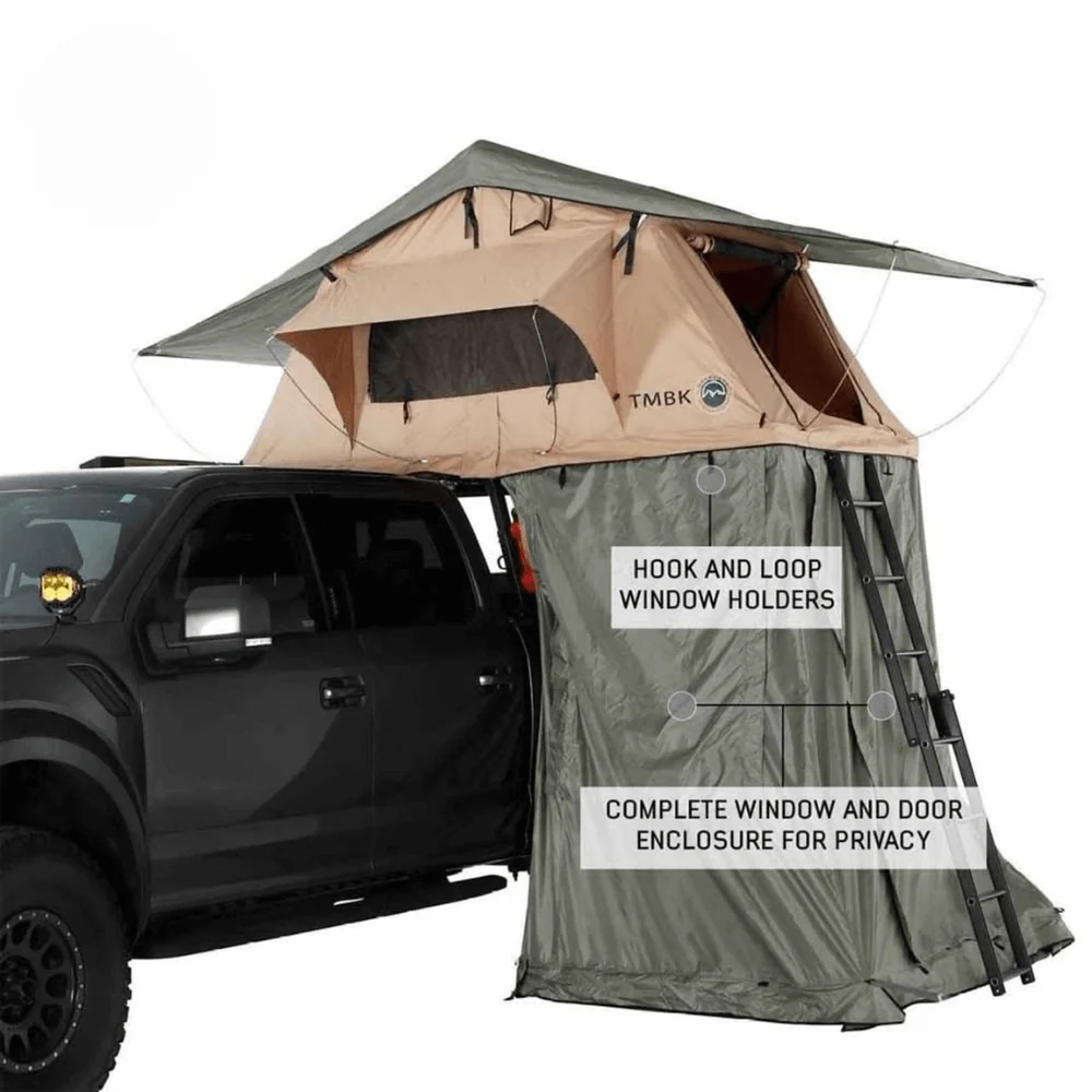 LD TMBK Roof Top Tent Annex Green Base With Black Floor & Travel Cover - Image 2