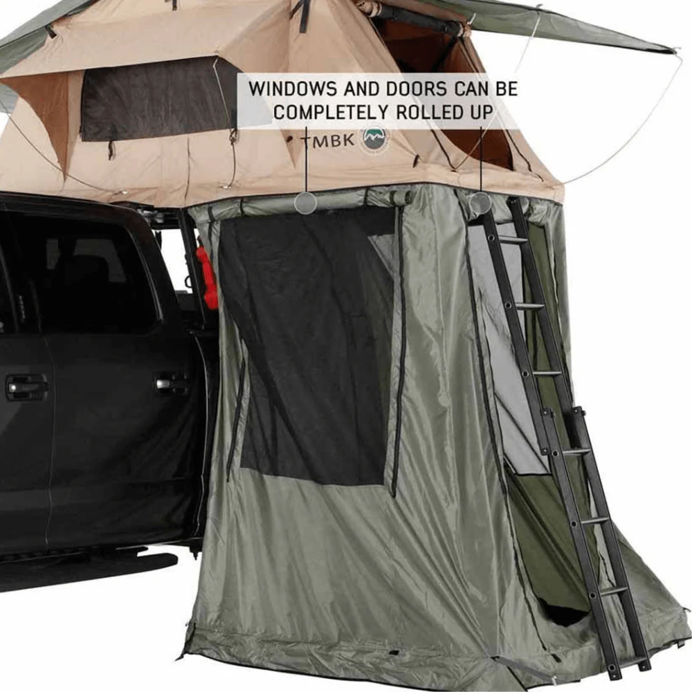 LD TMBK Roof Top Tent Annex Green Base With Black Floor & Travel Cover - Image 4