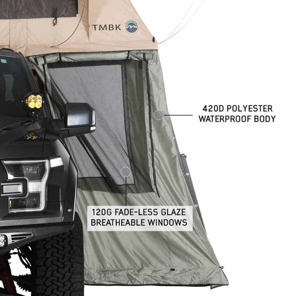 LD TMBK Roof Top Tent Annex Green Base With Black Floor & Travel Cover - Image 5
