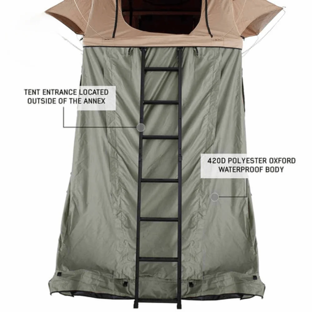 LD TMBK Roof Top Tent Annex Green Base With Black Floor & Travel Cover - Image 6