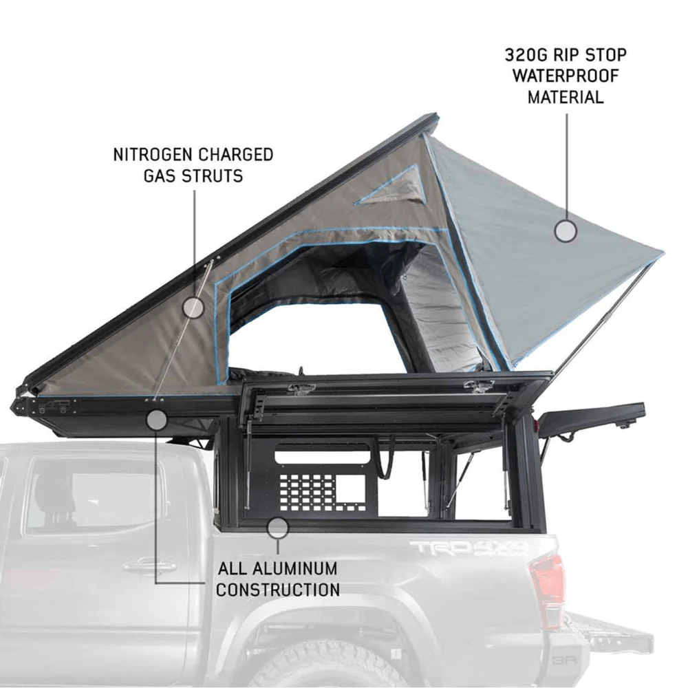MagPak - Camper Shell/Roof Top Tent Combo with Lights, Rear Molle Panel, Side Tie Downs, Front & Rear Windows - Image 11