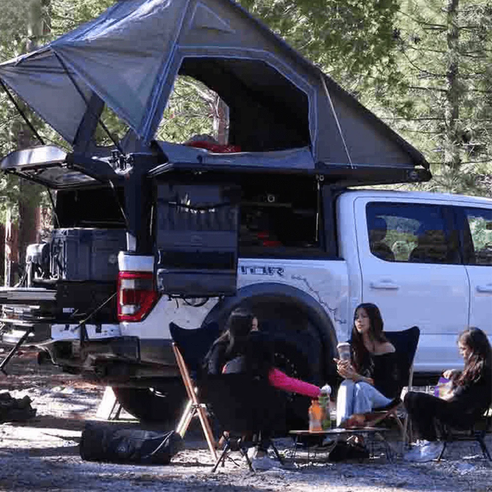 MagPak - Camper Shell/Roof Top Tent Combo with Lights, Rear Molle Panel, Side Tie Downs, Front & Rear Windows - Image 14